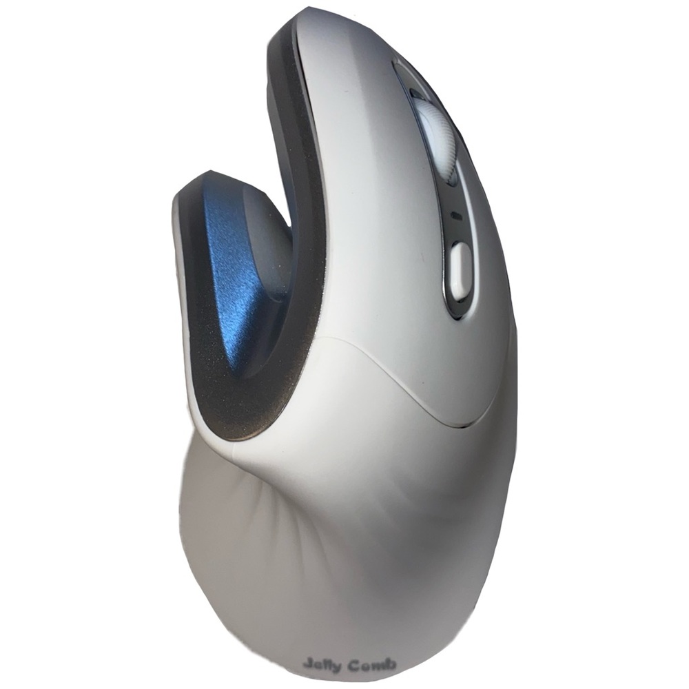 Jelly Comb MV045 Ergonomic Right-Hand Wireless Optical Vertical Mouse, White